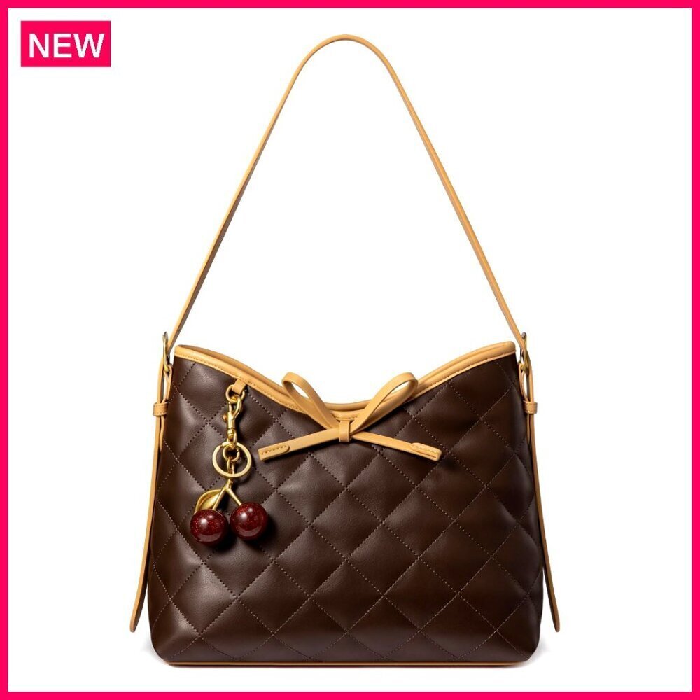 Soft Leather Hobo Crossbody Bag, Adjustable Straps, Quilted Design, Perfect for